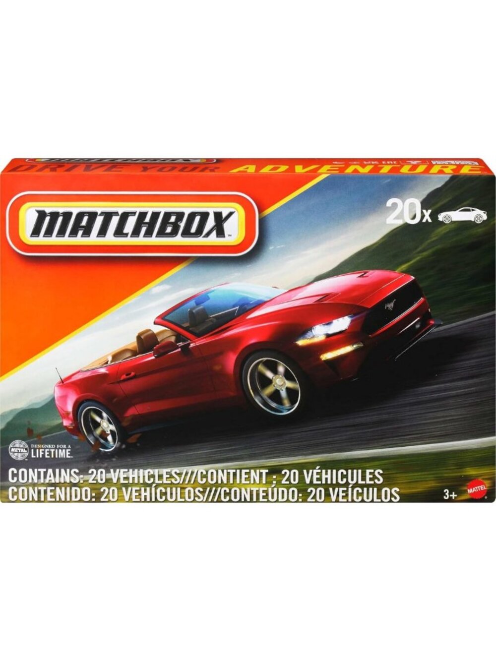 Set of 20 Miniature 1:64 Scale Toy Cars, Buses & Trucks for Kids & Collectors